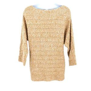 NY & C Cable Knit Boat Neck 3/4 Sleeve Sweater